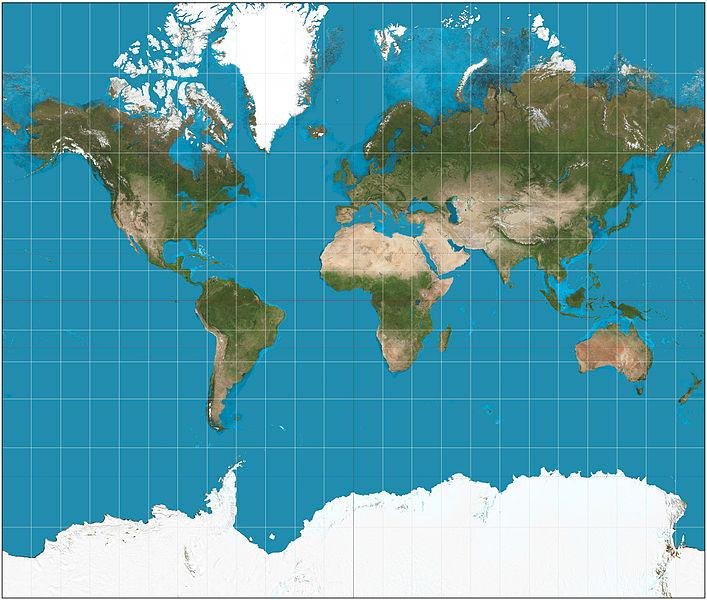Map Projections Mercator Cylindrical map projection Widely used for nautical navigation in