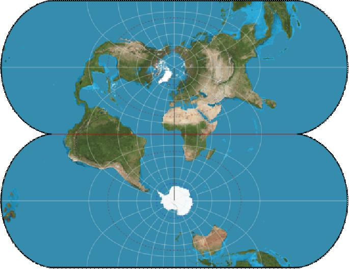 Map Projections Transverse Mercator Adaptation of the Mercator projection Cylinder turned 90 o with respect to rotation axis