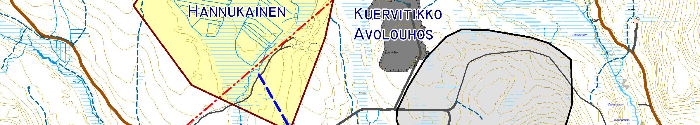 vientisatamaan. Taulukko 2-2. Hannukaisen kaivoshankkeen alustavat louhintamäärät 2.2.4 Vuosi Louhittu malmi, Mt Louhittu sivukivi, Mt 2014 5.