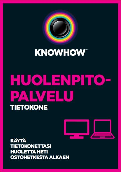 Huolenpitopalvelu 6-36 kk Käytä tietokonettasi huoletta heti ostohetkestä alkaen. Huolenpitopalvelussa asennamme tietokoneesi käyttövalmiiksi.