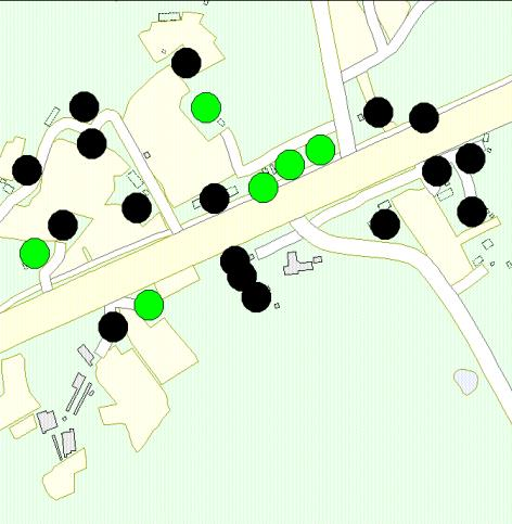 ): 9,0 9,5 km Yläkoulu (ruots.): 11,5 12,0 km Päiväkoti (suom.