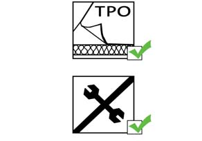 kattopäällysteitä? TPO on lyhenne sanalle Thermoplastinen Polyolefiini.