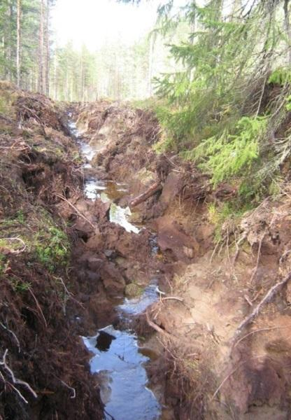 Kunnostusojitus Syöpyvät ojat tulee tunnistaa ennakkoon Eroosioon vaikuttavat vesimäärä, maanpinnan kaltevuus