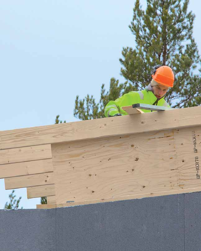 KERTO-QP KORKEA JA JÄYKKÄ KATTOPALKKI Kerto-QP on mittatarkka kattopalkki, joka soveltuu sekä uudis- että korjauskohteiden kattorakenteisiin.