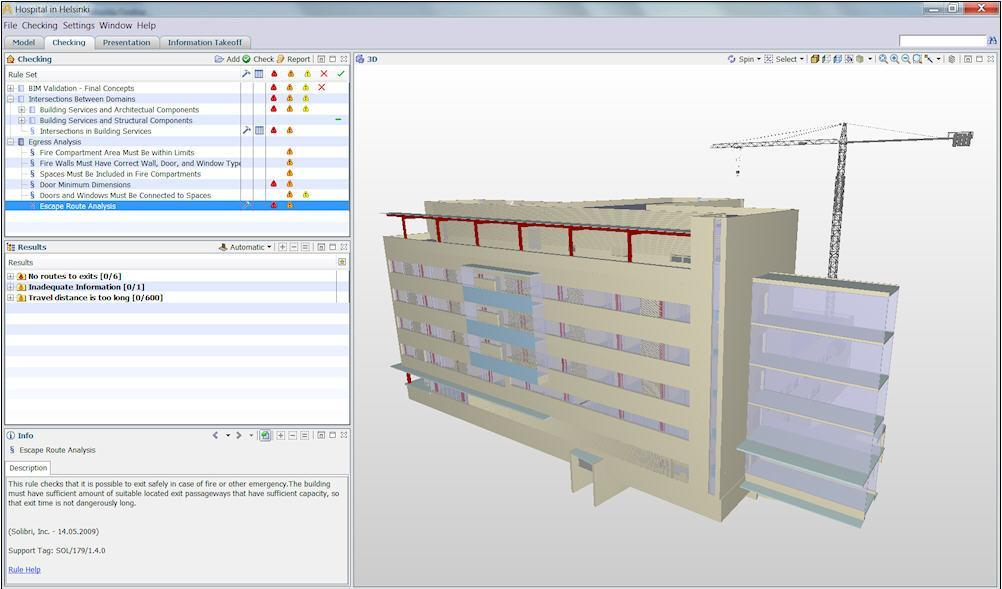 26 Kuva 13. Solibri Model Viewer -tiedostojen tarkastelua (Solibri 2013). 3.2.6 Tekla Structures