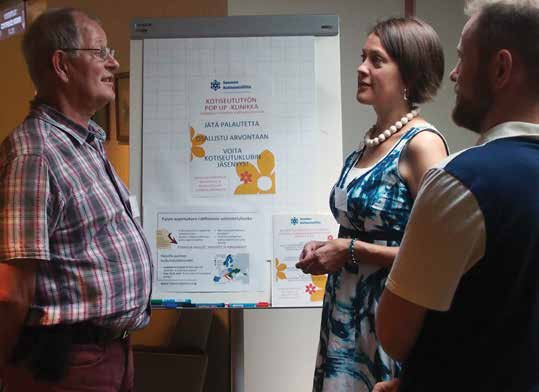Faro-hanketta tehtiin tutuksi pop up -klinikalla Hämeenlinnan Valtakunnallisilla kotiseutupäivillä elokuussa 2014.