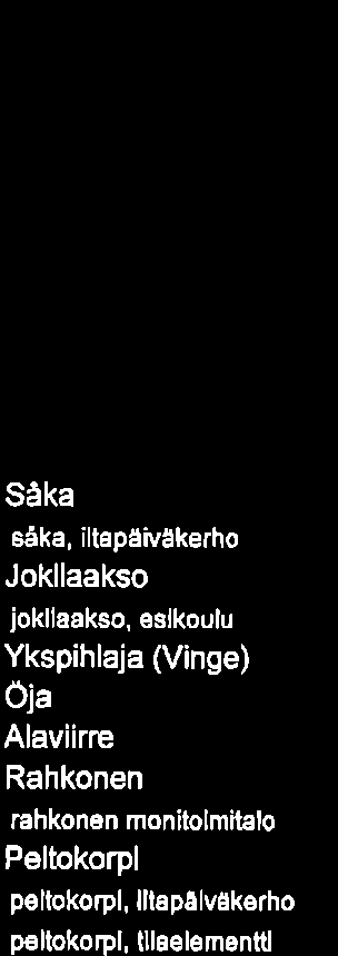 Kohde Chydenius chydenius, ltapäivãkerho chyden us, es koulu Rödsö Vittsal v ttsar, ltåpäiväkerho v ttsar, esikoulu Kyrkbacken Villa nyt villa, iltapäivåkerho villa, esikoulu Villa laajennus n 8m2