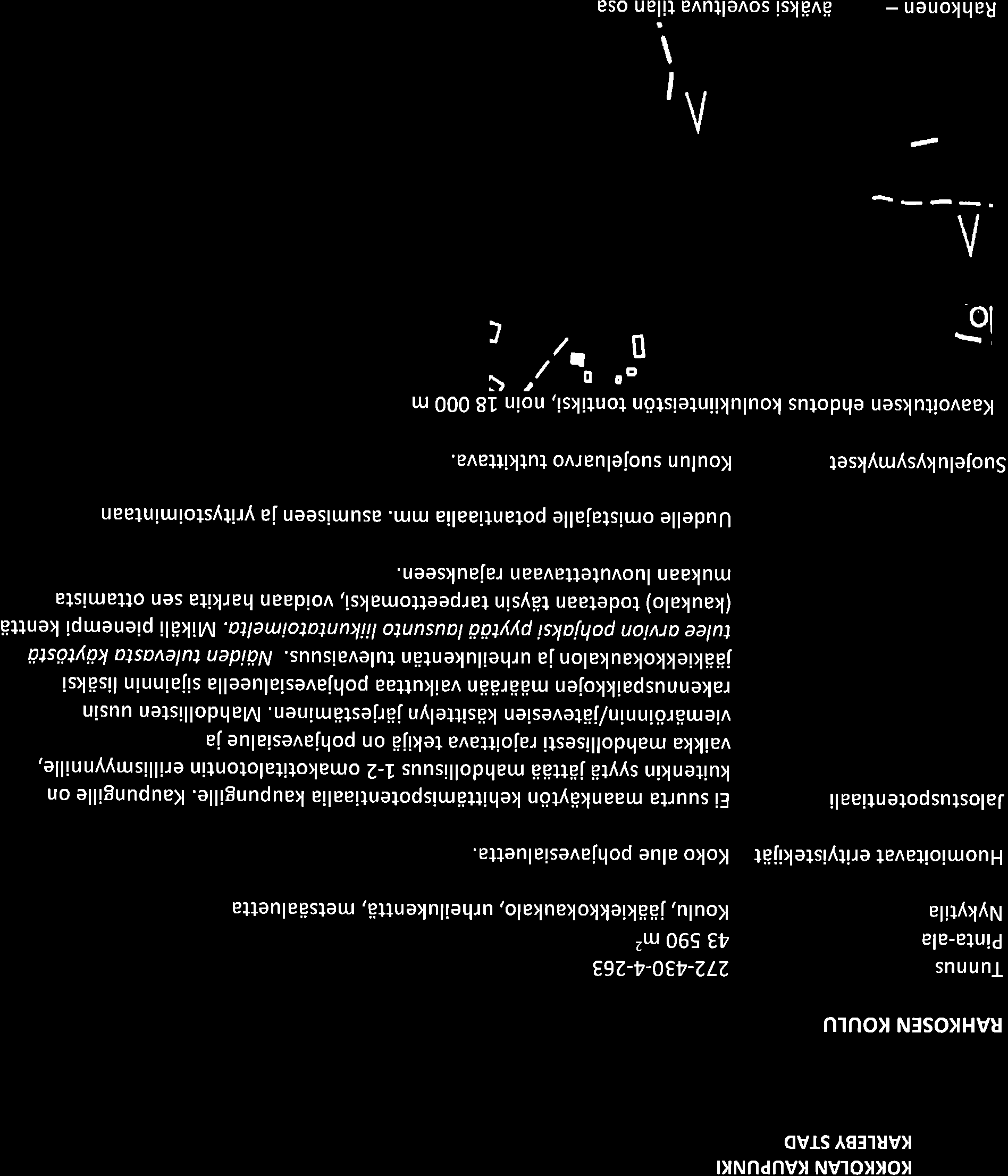 Kau pu ngille on kuitenkin syytä jättää mahdollisuus L-2 omakotitalotontin erillismyynnille, vaikka mahdollisesti rajoittava tekijä on pohjavesialue ja vie mä röi n n i n/jätevesien käsitte lyn jä