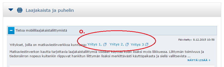 tarjntaa kskevan kartan vasemmassa laidassa levassa infruudussa O.