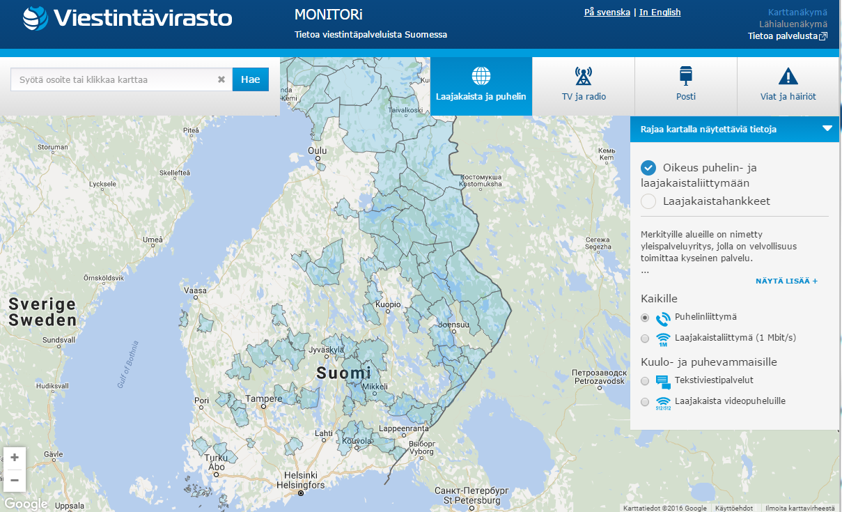 6 (18) 2 Tietjen julkaisumut (MONITORi-palvelun esittely) MONITORi-palvelun tavitteet ja aseminti: Hyödyntää Viestintävirastn hjaus- ja valvntakäyttöön keräämiä tietja mahdllisimman tehkkaasti