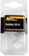 Sulakkeet Sulake mini laatta 10 A 5 kpl 400-S02527 Sulake mini laatta 15 A 5 kpl 400-S02627 Sulake mini