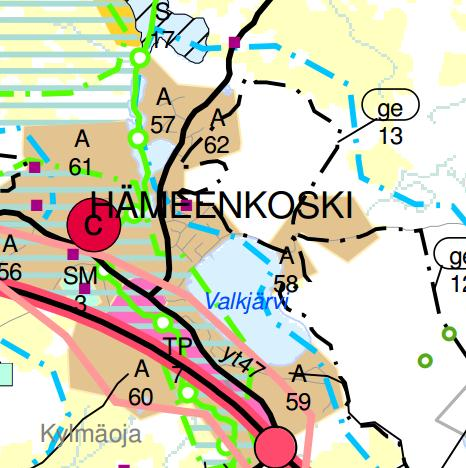 2. Asemakaavan tarkoitus ja tavoitteet Asemakaavan tavoitteena on muuttaa rivitalojen ja muiden kytkettyjen asuinrakennusten korttelialueeksi (AR) merkityt korttelit 82 ja 83 sekä Valkjärven rannassa