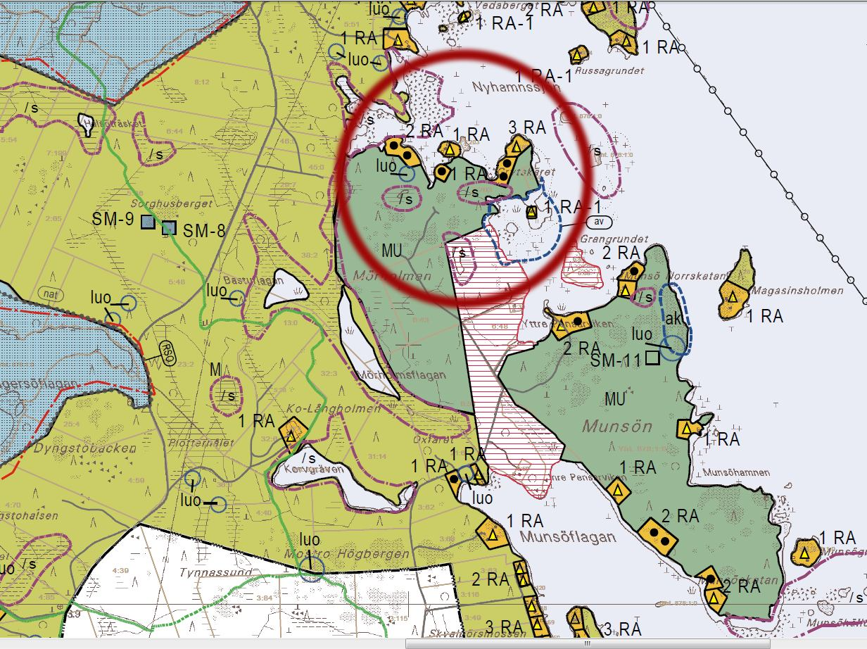 I strandgeneralplanen över Öja och Rödsö-Möller (bild 2) anvisas område för fritidsbostäder och jord- och skogsbruksdominerat område med behov att styra