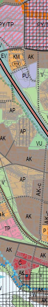 Kaupunkikäytävätt muodostuvat olevien ja rakentuvien aluekeskusten (C1) ja suurimpien