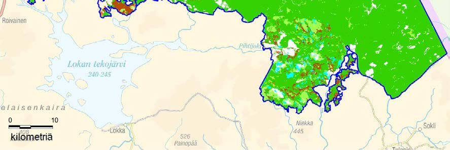 Tai luontotyyppi 1 on luonnontilaiset jokireitit ja luontotyyppi 2 on karut