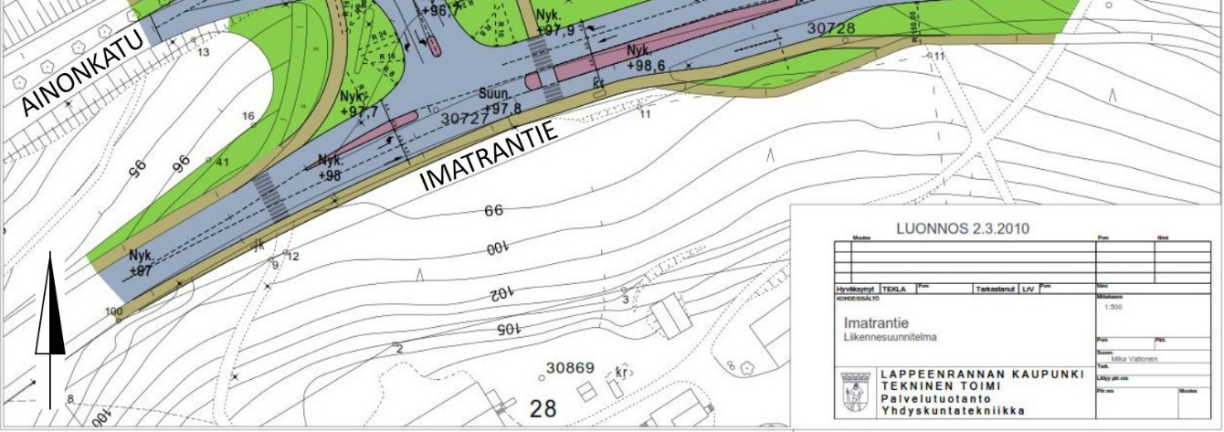 liittymien uusista järjestelyistä.