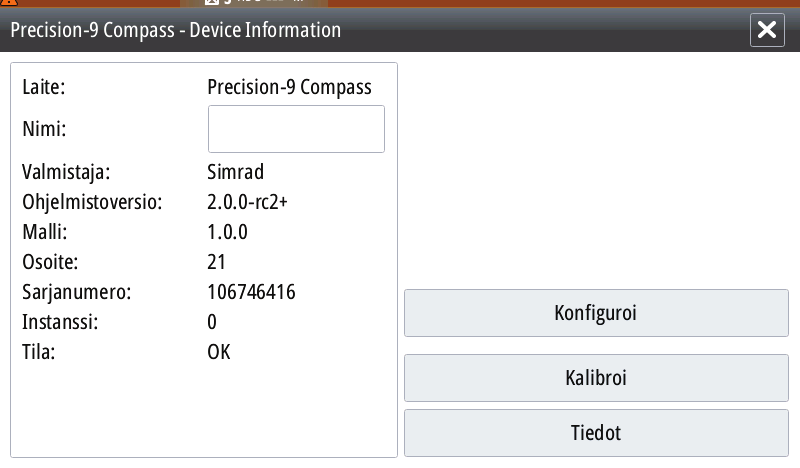 Varoitukset Käytössä olevat parametrit epäkelpoja Kuvaus Nykyiset parametrit eivät ole kelvollisia.