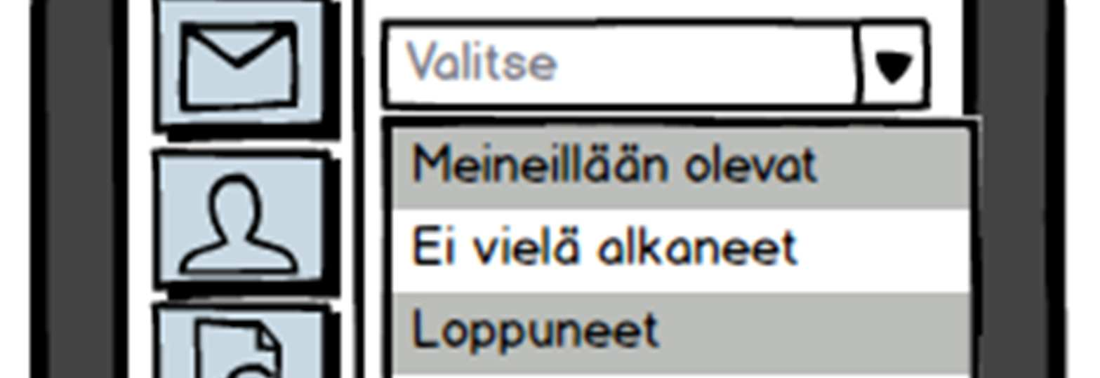 85 Kurssiosion etusivulla valitaan pudotusvalikon avulla, mitkä kurssit halutaan nähdä (ks.