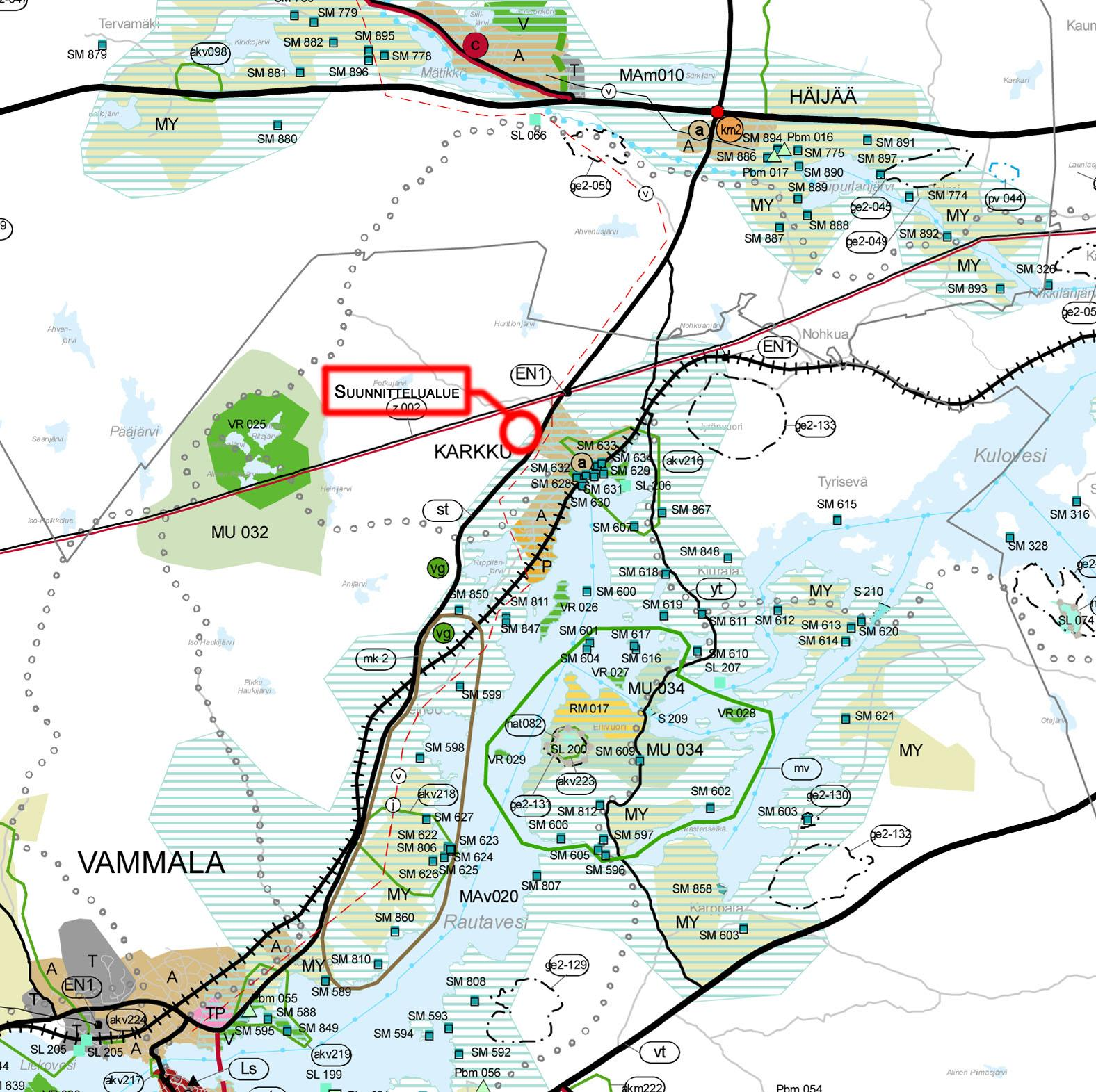 3.2 Suunnittelutilanne 3.2.1 Kaava-aluetta koskevat suunnitelmat 3.2.1.1 Maakuntakaava Vuonna 2007 vahvistetussa Pirkanmaan 1.