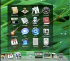 Macintosh OS X Useat työpöydät Dock Stacks Viimeiset lataukset ja dokumentit