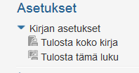 Kuva 12. Kalenteri avattuna Tulostaminen Tehtävässä 8 piti avata kurssityötilassa oleva oppimateriaali ja näyttää kohta, josta materiaalin voisi tulostaa.