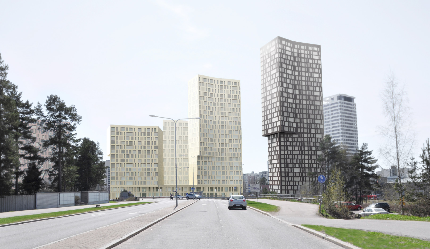 ALOKUASOTUS Porslahdentieltä etelään kohti uotietä GUSTA PAULIGIN KATU KAUPPAKESKUS COLUBUS AROIKUJA STONÄKYÄ kaosta GUSTA PAULIGIN KATU Alueleikkaus uotieltä etelään päin AROIKUJA KAUPPAKESKUS