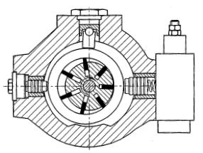 18 Siipipumppu Siipipumppu koostuu teholähteen akseliin kytkettävästä roottorista, roottorissa olevista siivistä sekä pumppukammiosta, jossa roottori pyörii. Kuvassa 3.