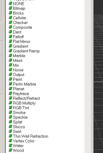 Material/Map Browserissa (ks. 1.3) Materiaalit esitetään sinininä palloina, mapit vihreinä suunnikkaina. Bricks: Parametrinen tiiliseinämateriaali. Voit tehdä erityyppisiä tiililimityksiä.