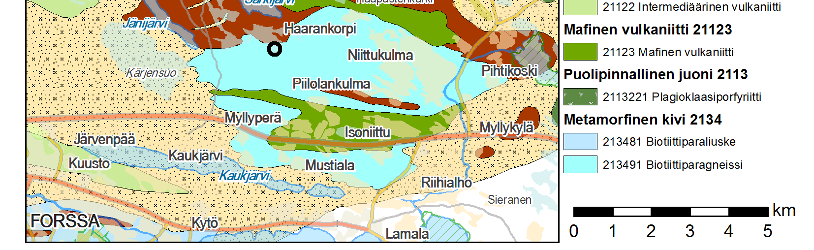 Kohteen tarkempi kuvaus ja geologiset tutkimukset on raportoitu erillisessä geologisessa kohderaportissa (K. Kojonen, valmisteilla). Kuva 1.