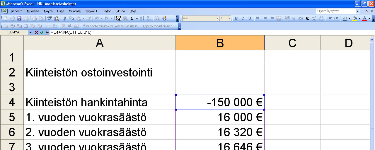 laskettu em. WACCia käyttäen, kun hankkeen rahoitus on perustunut lähes kokonaan velkarahaan. Jokainen tämän monisteen alkuosan lukenut tajuaa, että 6% p.a. tuottovaade on aivan liian vähän uudelle teknologia hankkeelle.