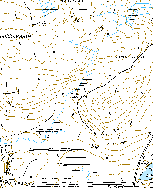 170 Kohdetyyppi: 9 Valmistuspaikat/työpaikat Copyright: Metsähallitus 2008