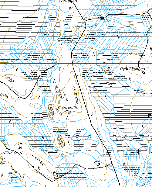240 Kohdetyyppi: 17 Kivi- ja maarakenteet Copyright: Metsähallitus 2008
