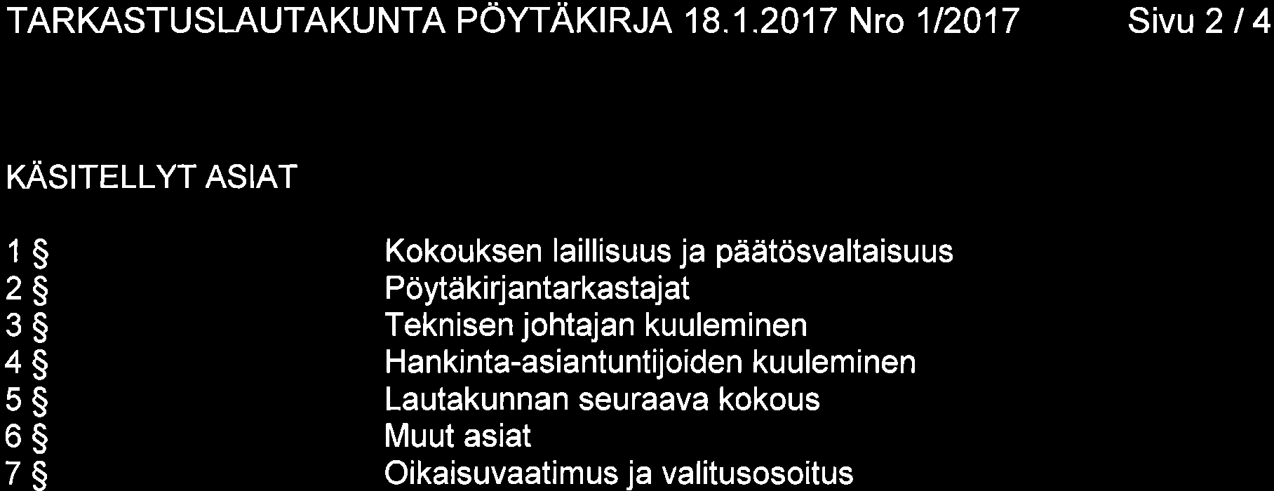 TARKASTUSLAUTAKUNTA PÖYTAKIRJA 18