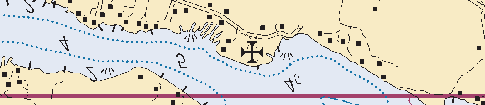 Kakskerta. Kabel. Kartmarkering. Finland. Archipelago Sea. Turku. Kakskerta. Submarine cable. Insert in chart.