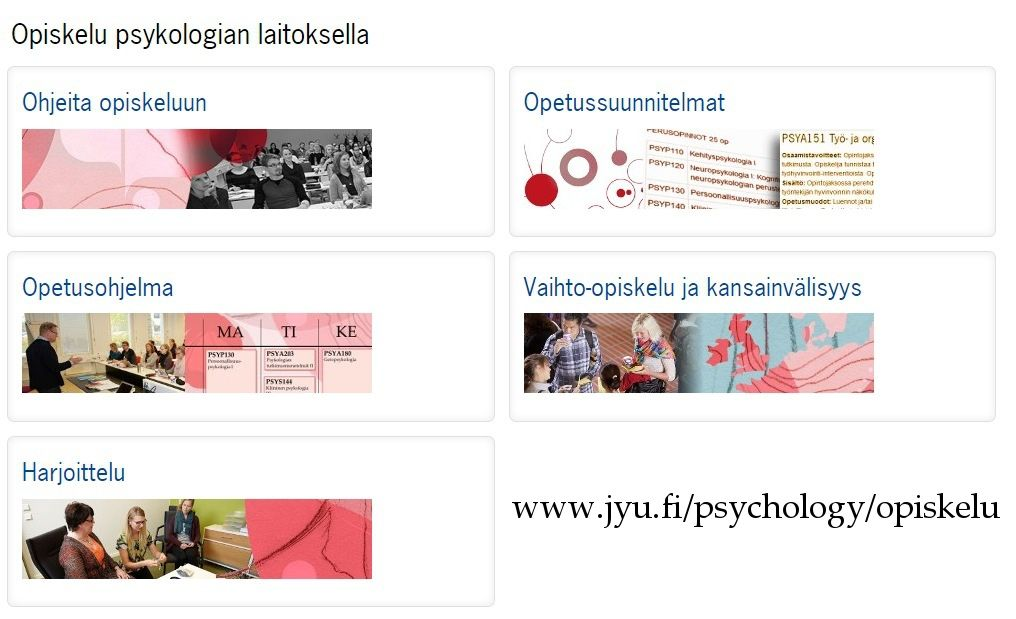 11 OPINTOJAKSOKUVAUKSET JA ILMOITTAUTUMINEN Tarkemmat kuvaukset opintojaksoista sekä niiden sisällöistä löytyvät Korpista (ks. alla), josta on hyvä myös seurata kurssitietoja ja aikatauluja.