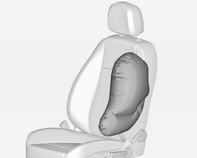 Istuimet, turvajärjestelmät 53 Sivuturvatyynyjärjestelmä käsittää kummankin etuistuimen selkänojassa sijaitsevat turvatyynyt. Ne tunnistaa sanasta AIRBAG.