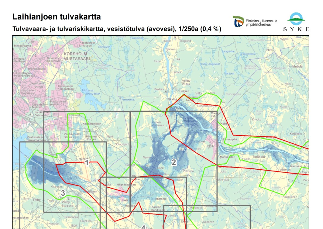 erkittävän tulvariskialueen