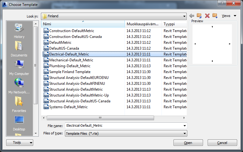 32 (72) 5.4 Tekla Structuresissa laaditun tiedoston avaaminen Revit -ohjelmistossa Import from Tekla -liitännäisellä tuodaan.ifczip-tiedosto projektiin.