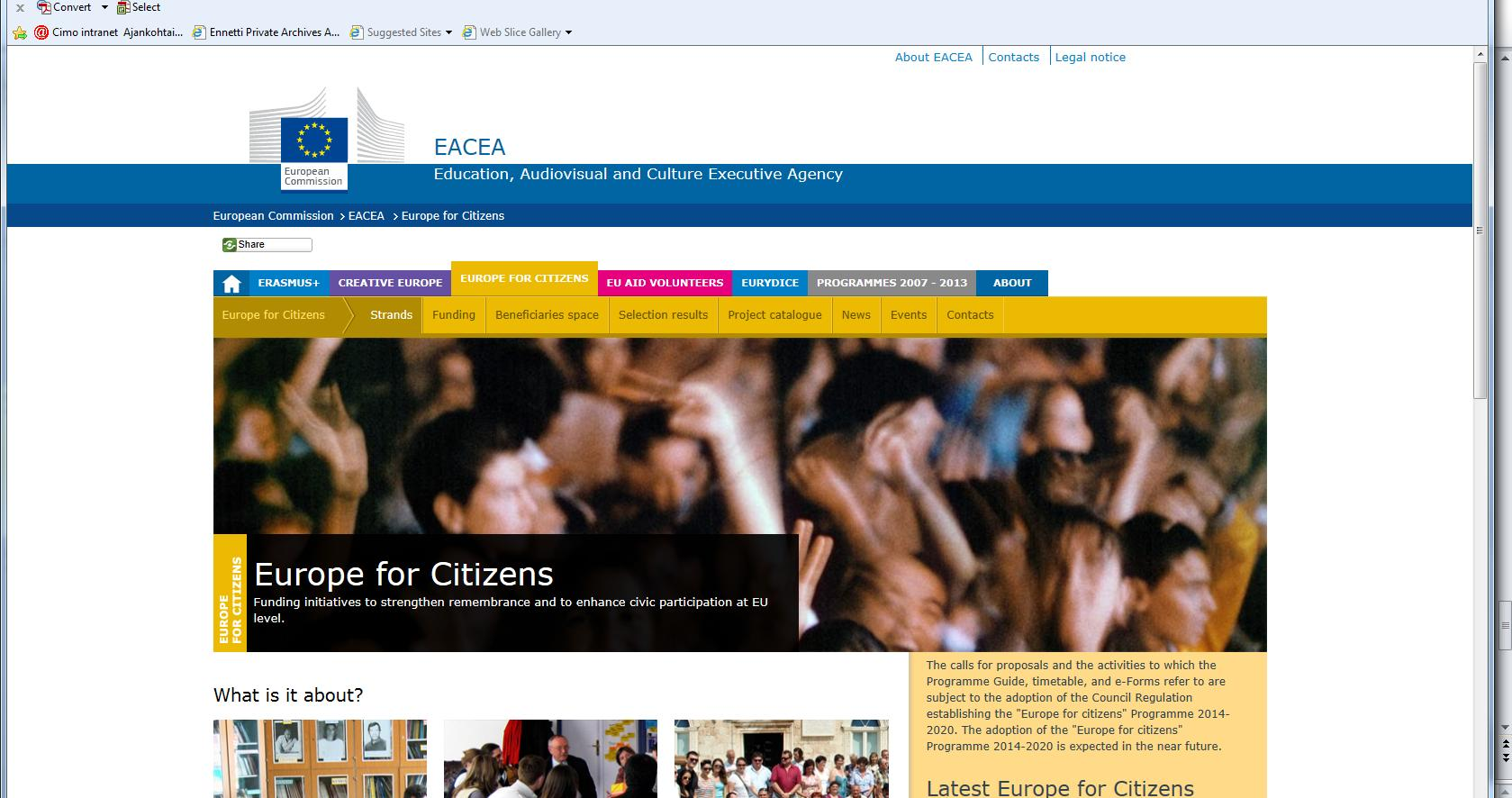 Keskitetty haku EACEA:sta