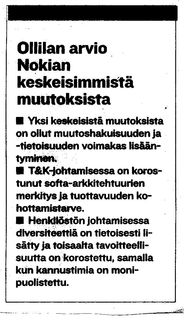 Taloussanomat 2.9.2005 Talouselämä 21.8.2014 Kairos Future of Business -tutkimus Ketterä lähestymistapa ei kuitenkaan vähennä arkkitehtuurin tarvetta ohjelmistokehityksessä.