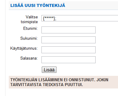mikä on toivottu tulos. Saatu tulos on näkyvillä kuvassa 11.