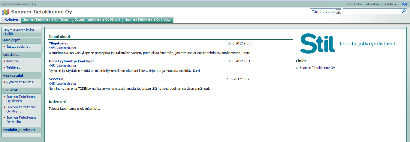 kittava Sharepoint Server lisää pakettiin yritystason hakutyökalut, portaalit ja laajan sisällönhallinnan. (http://sharepoint.microsoft.com/fi-fi/pages/default.