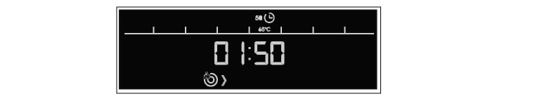 14 Pesu - Huuhtelu- Kuivaus- Loppu Pesuohjelman edetessä vastaavat pesu- ja kuivaussymbolit palavat. Kun kuivaussymboli palaa, kone on hiljaa noin 45-50 minuuttia.