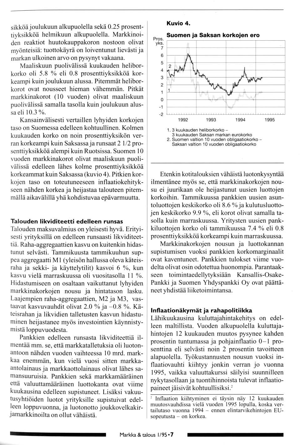 sikköä julukuun alkupulella sekä 0.2 prsenttiyksikköä helmikuun alkupulella.
