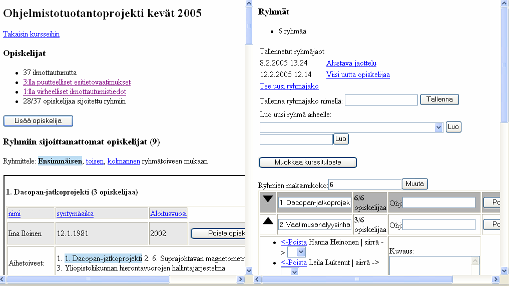 29 Kuva 9: Kurssinäkymä