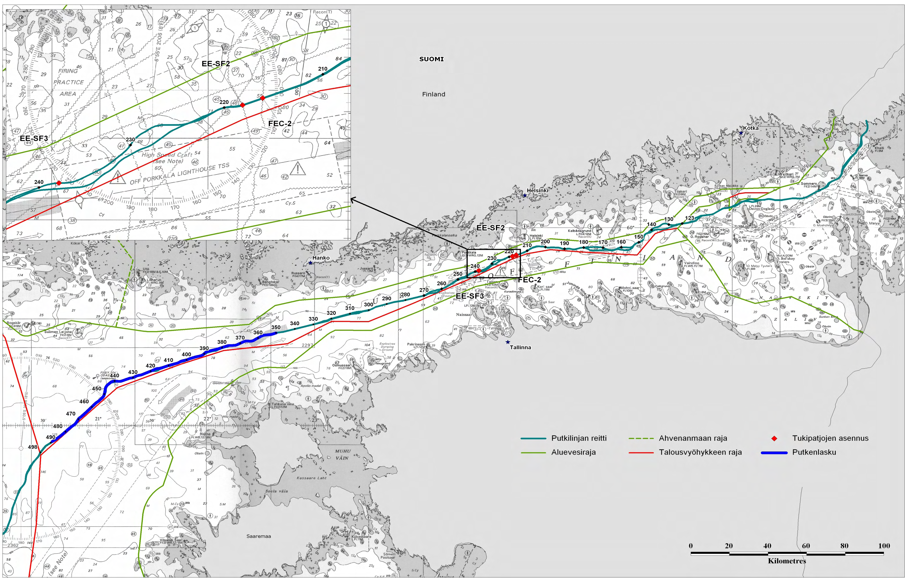 LIITE 1 Nord Stream -kaasuputkilinjan rakentaminen ja käyttö Suomen talousvyöhykkeellä.