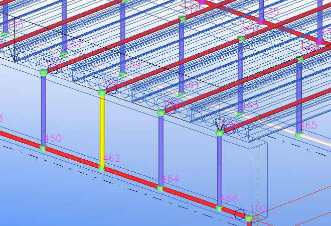 5 Axis-kohdasta on valittuna Reference axis, jolloin analyysisauva muodostuu palkin yläpintaan.