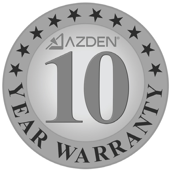 Rekisteröi 10 vuoden takuusi Onnittelemme teitä siitä, että olette ostaneet Azden SMX-30 Stereo/Mono kytkettävänvideo mikrofonin. Tämä tuote on hyväksytty Azdenin 10 vuoden rajoitetulle takuulle.