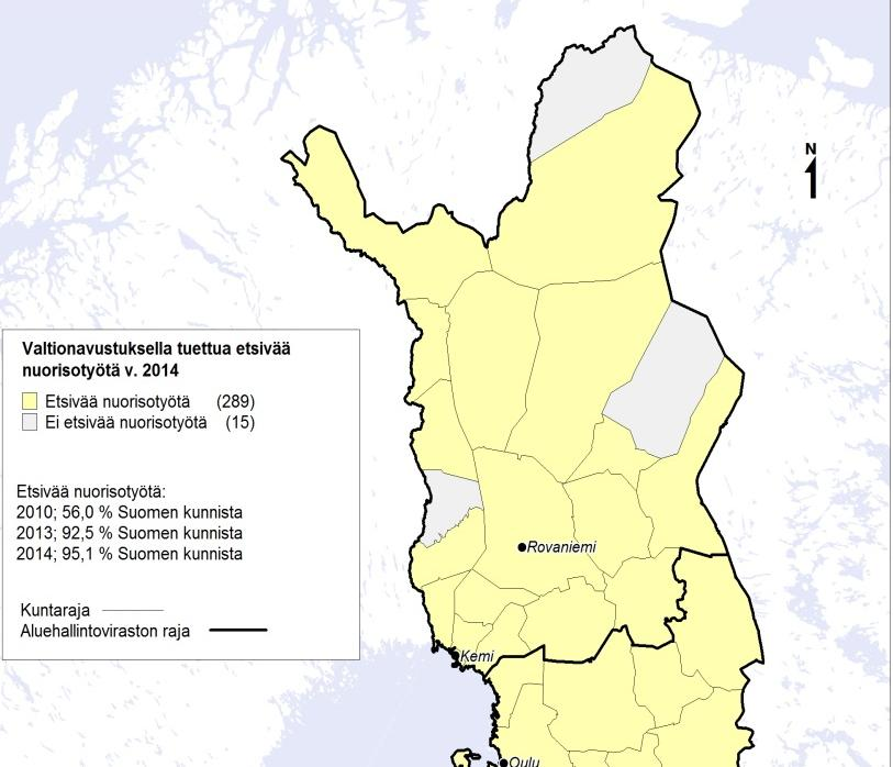 Nuorisotyön ja -politiikan vastuualue Lokakuu 2014 Valtion avustukset etsivään nuorisotyöhön vuonna 2014 Etsivää