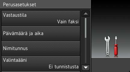 Luku 1 Valmis-näytön määrittäminen 1 Voit määrittää, näkyykö Valmis-näytössä Alkuun, Lisää, Pikakuvakkeet 1, Pikakuvakkeet 2 vai Pikakuvakkeet 3.